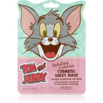 Mad Beauty Tom & Jerry Sheet Mask - Tom mască textilă hidratantă cu acid hialuronic
