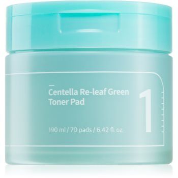 Numbuzin No. 1 Centella Re-Leaf Green Toner Pad dischete de tonifiere pentru netezirea pielii