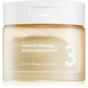 Numbuzin No. 3 Radiance Glowing Jumbo Essence Pad dischete de tonifiere pentru luminozitate si hidratare