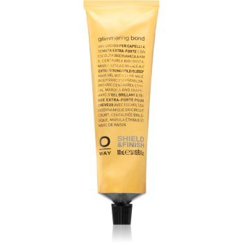 Oway Shield & Finish Glimmering Bond gel foarte puternic pentru coafuri ferme și lucioase