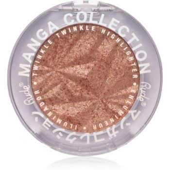 Rude Cosmetics Manga Collection Twinkle Twinkle Highlighter Pudra compacta ce ofera luminozitate