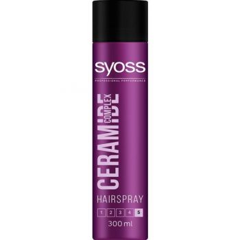SHORT LIFE - Spray Fixativ cu Ceramide pentru Fixare Foarte Puternica - Syoss Professional Performance Ceramide Complex Hairspray, 300 ml