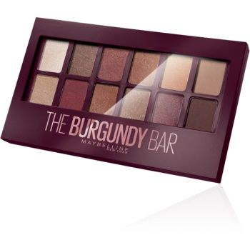 Maybelline The Burgundy Bar paletă cu farduri de ochi