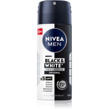 Nivea Men Invisible Black & White spray anti-perspirant pentru barbati