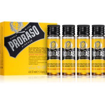 Proraso Wood and Spice Hot Set tratament intensiv cu ulei pentru barba si mustata deasa si aspra