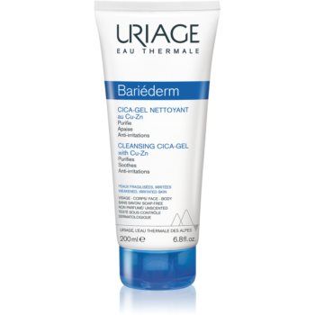 Uriage Bariéderm-CICA Cleansing Gel with Copper-Zinc gel calmant de curatare pe pielea crapata