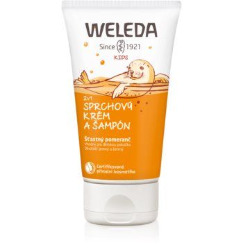 Weleda Kids Happy Orange cremă de duș și șampon pentru copii 2 in 1