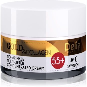 Delia Cosmetics Gold & Collagen 55+ crema anti-rid cu efect lifting