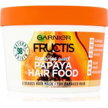 Garnier Fructis Papaya Hair Food mască regeneratoare pentru părul deteriorat