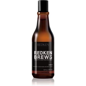 Redken Brews șampon, balsam și gel de duș 3 în 1