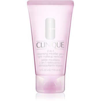 Clinique 2-in-1 Cleansing Micellar Gel + Light Makeup Remover gel de curatare micelar