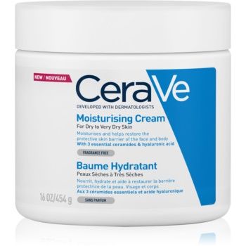 CeraVe Moisturizers Crema hidratanta pentru fata si corp pentru pielea uscata sau foarte uscata