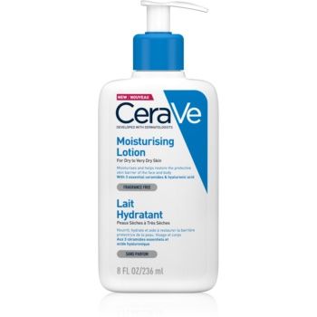 CeraVe Moisturizers Lotion loțiune hidratantă pentru corp și față pentru pielea uscata sau foarte uscata