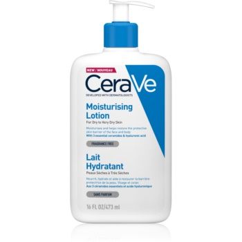 CeraVe Moisturizers Lotion loțiune hidratantă pentru corp și față pentru pielea uscata sau foarte uscata