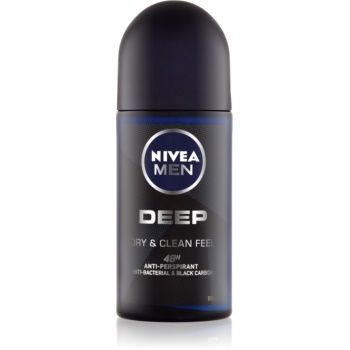 NIVEA MEN Deep deodorant roll-on antiperspirant pentru barbati