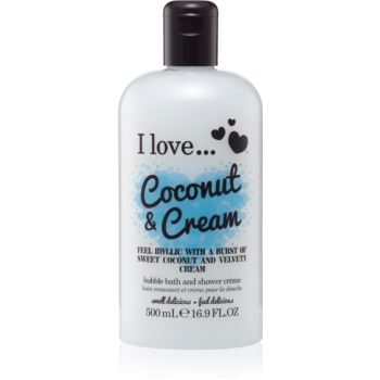 I Love Coconut & Cream Ulei gel de duș și baie