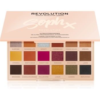 Makeup Revolution Soph X Extra Spice paleta farduri de ochi cu oglinda mica