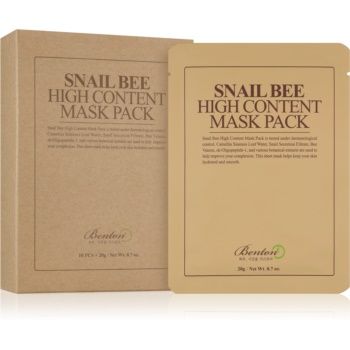 Benton Snail Bee masca de celule cu ingrijire completa cu extract de melc