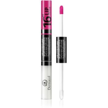 Dermacol 16H Lip Colour ruj si luciu de buze cu persistenta indelungata 2 in 1