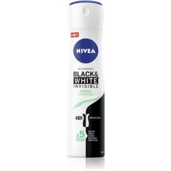 Nivea Invisible Black & White Fresh spray anti-perspirant pentru femei