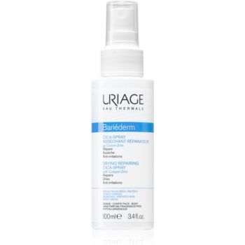 Uriage Bariéderm Drying Repairing Cica-Spray spray reparator cu conținut de cupru și zinc, cu efect de uscare ieftin