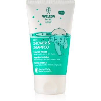 Weleda Kids Magic Mint cremă de duș și șampon pentru copii 2 in 1 ieftin