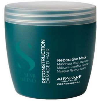 Masca Reparatoare Pentru Par Deteriorat - Alfaparf Milano Semi Di Lino Reconstruction Reparative Mask, 500ml