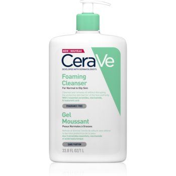 CeraVe Cleansers gel spumant de curatare pentru piele normala si grasa