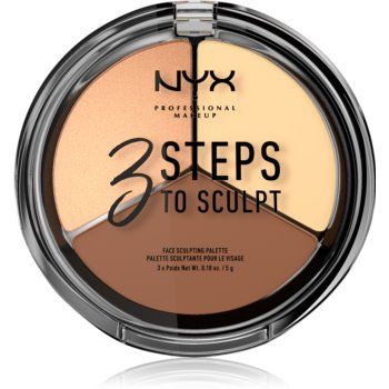 NYX Professional Makeup 3 Steps To Sculpt Patela pentru conturul fetei