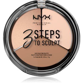 NYX Professional Makeup 3 Steps To Sculpt Patela pentru conturul fetei