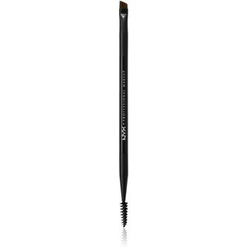 NYX Professional Makeup Pro Dual perie pentru modelarea sprâncenelor