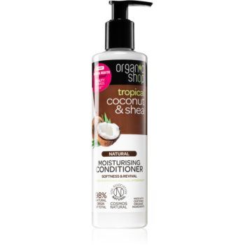 Organic Shop Natural Coconut & Shea balsam hidratant pentru păr uscat și deteriorat