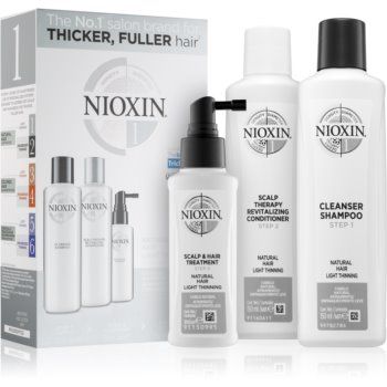 Nioxin System 1 Natural Hair Light Thinning set cadou petru par fragil si fara vlaga