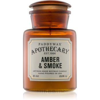Paddywax Apothecary Amber & Smoke lumânare parfumată