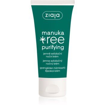 Ziaja Manuka Tree Purifying exfoliant crema de noapte pentru ten gras și mixt