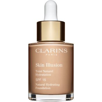 Clarins Skin Illusion Natural Hydrating Foundation makeup radiant cu hidratare SPF 15