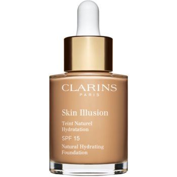 Clarins Skin Illusion Natural Hydrating Foundation makeup radiant cu hidratare SPF 15