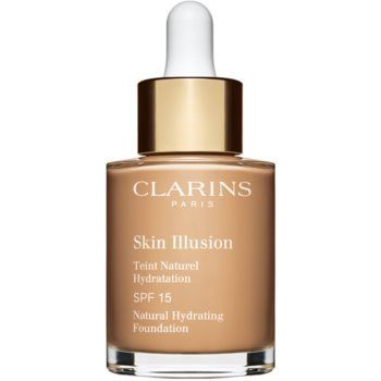 Clarins Skin Illusion Natural Hydrating Foundation makeup radiant cu hidratare SPF 15