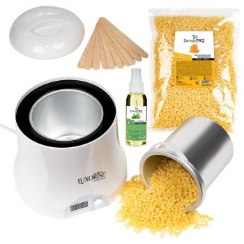 Kit Epilare Ceara Traditionala Granule LUXORISE Diamond Skin - Honey, 800 ml ieftin