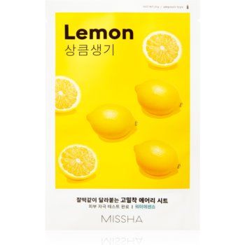 Missha Airy Fit Lemon Mască de iluminare și revitalizare