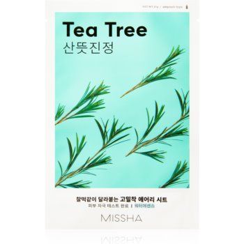 Missha Airy Fit Tea Tree masca de celule cu efect de curatare si reimprospatare pentru piele sensibilă