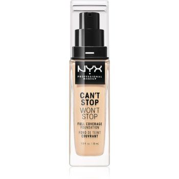 NYX Professional Makeup Can't Stop Won't Stop Full Coverage Foundation fond de ten cu acoperire ridicată