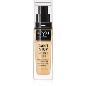 NYX Professional Makeup Can't Stop Won't Stop Full Coverage Foundation fond de ten cu acoperire ridicată