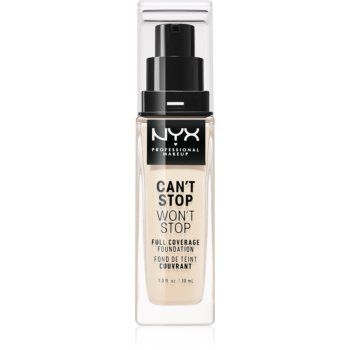 NYX Professional Makeup Can't Stop Won't Stop Full Coverage Foundation fond de ten cu acoperire ridicată