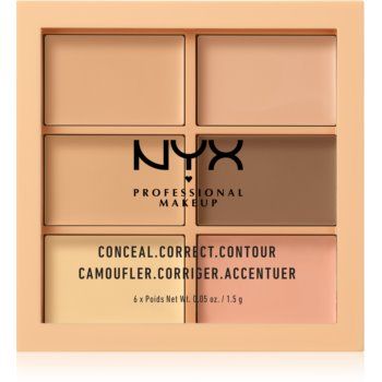 NYX Professional Makeup Conceal. Correct. Contour paletă de contur și corectare