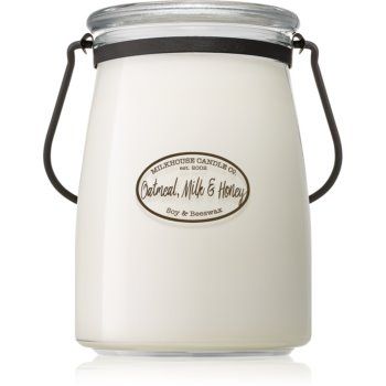 Milkhouse Candle Co. Creamery Oatmeal, Milk & Honey lumânare parfumată Butter Jar