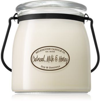 Milkhouse Candle Co. Creamery Oatmeal, Milk & Honey lumânare parfumată Butter Jar