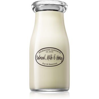 Milkhouse Candle Co. Creamery Oatmeal, Milk & Honey lumânare parfumată Milkbottle