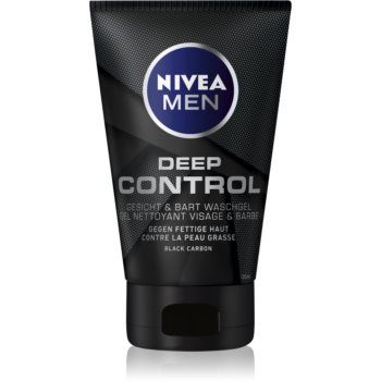 Nivea Men Deep gel de curățare pentru față și barbă Nivea Men Deep gel de curățare pentru față și barbă