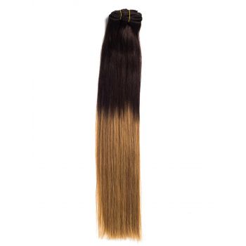 Extensii Clip-On Premium Ombre Saten/Blond Aluna